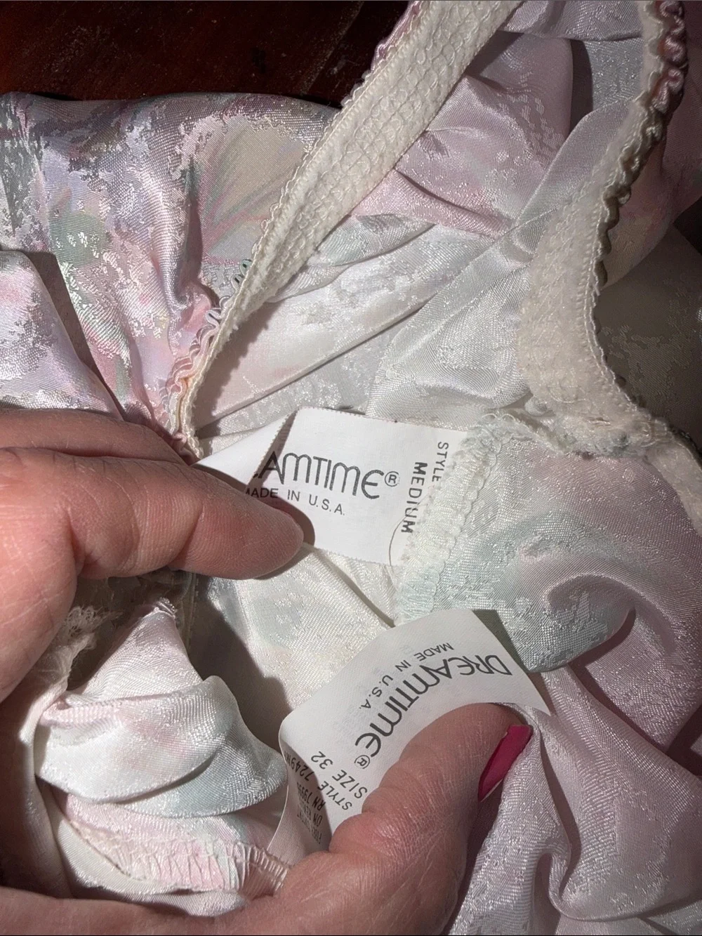 Vintage Floral Slip set Cami & Skirt Slip dress lace pastel flowers - Picture 8 of 9
